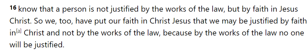 Gal 2:16 NIV