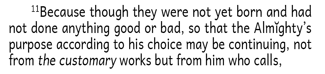 GNM: Romans 9:11